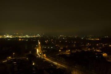 Fototapeta na wymiar Night and the bright lights of the big city