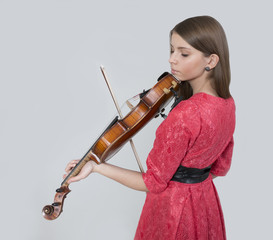 Teenage girl with viola  