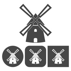 Windmill icon - vector icons set