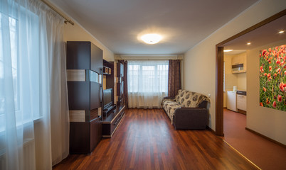 Interior in modern flat.