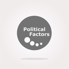 vector political factors web button, icon isolated on white