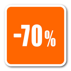 70 percent sale retail orange flat design modern web icon