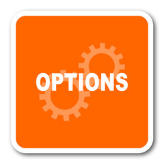 options orange flat design modern web icon