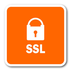 ssl orange flat design modern web icon