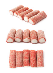 Red and white licorice candy