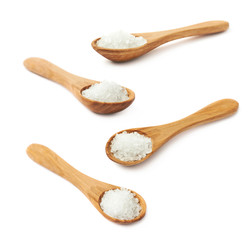 Wooden spoon of the rock salt