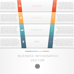 Obraz premium template of business infographic numbered four position