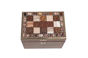 Tiled Lid of an Antique General Purpose Wooden Box