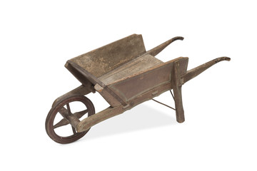 A Vintage Wooden Wheel Barrow