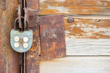 The old big Antique  padlock