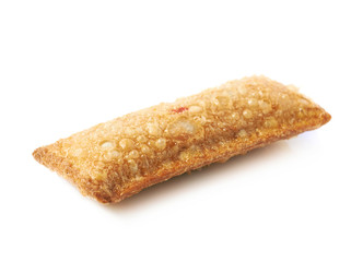 Oil fried crunchy pie isolated
