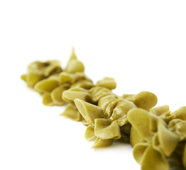 Line of sacchettoni isolated