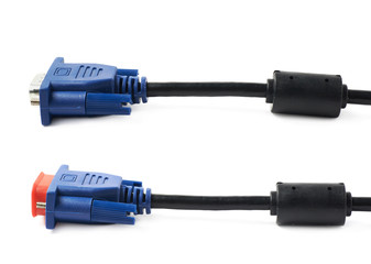 VGA male cable connector isolated