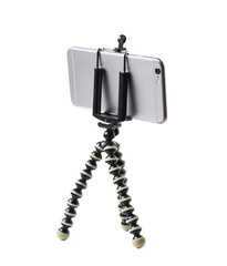 Smartphone on a tripod isolated