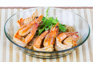 shrimp baked with vermicelli