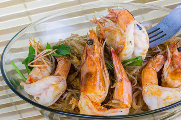 shrimp baked with vermicelli
