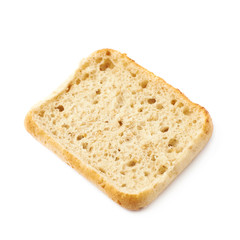 Single piece of bread bun isolated
