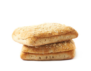 Fototapeta na wymiar White bread buns composition