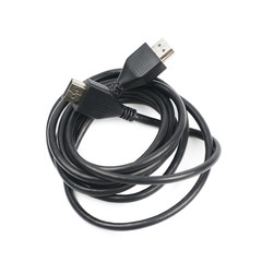 Folded HDMI cable isolated