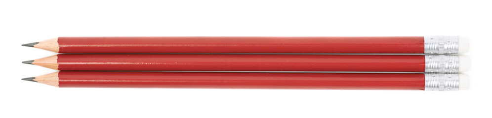 Pile of drawing pencils isolated