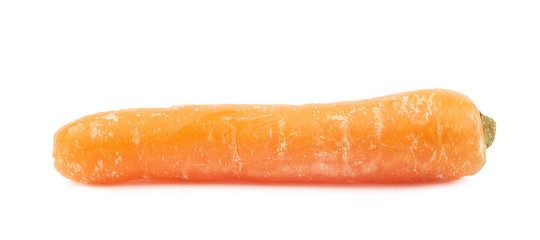 Single baby carrot isolated