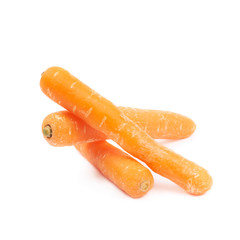 Pile of baby carrots isolated