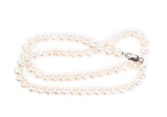 Pearl necklace isolated