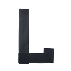 Letter L symbol made of insulating tape