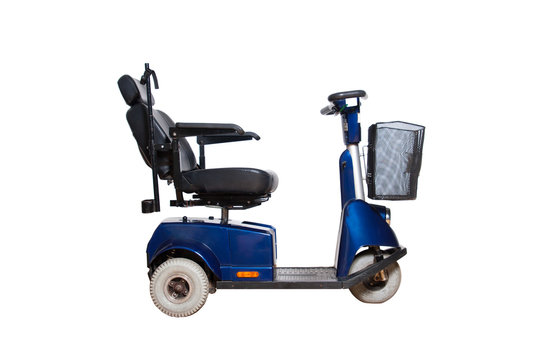 electric motorised wheelchair scooter with basket  for older people isolated