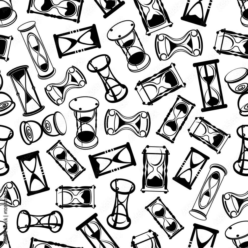 Poster seamless abstract hourglasses pattern