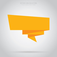 Ribbon isolated vector in flat design style. Colorful abstract ribbon.