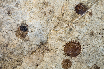 Stain on old cement texture