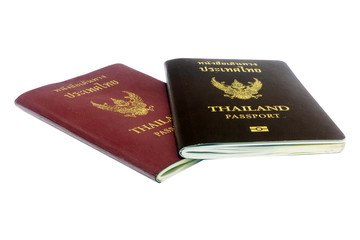 The passport on the white background