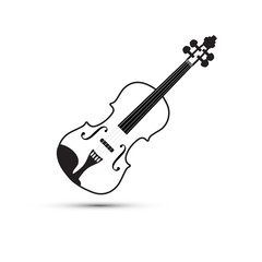 Obraz premium Violin on a white background, vector illustration
