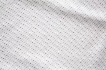 Foto op Plexiglas Stof Witte sportkleding stof jersey