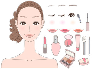 メイクのイラスト