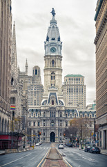 Fototapeta na wymiar Philadelphia's historic City Hall building 