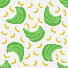Obraz na płótnie Canvas Seamless pattern of colored bananas on white background