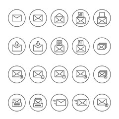 Mail icons,Vector EPS10.