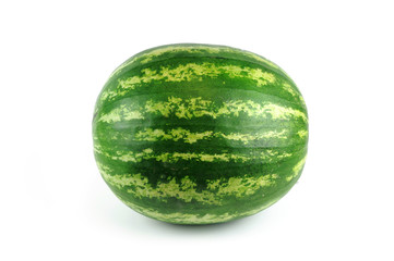single watermelon on white background