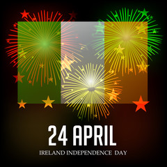 illustration Independence Day of Ireland.