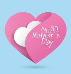 Mother's Day-themed heart-shaped graphic design.