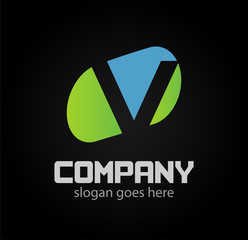 V symbol graphic elements V logo
