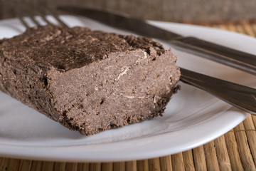 Sunflower halva with cocoa