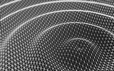 Abstract polygonal space low poly dark background