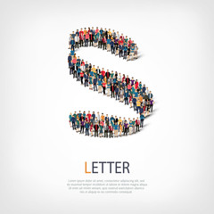 letter people sign 3d
