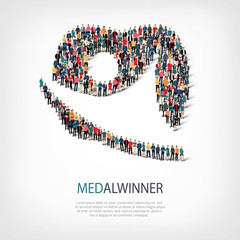 medalwinner people sign 3d