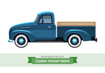 Classic pickup truck side view © andriocolts