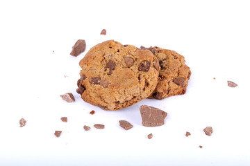 chocolate chip cookies, choco chip cookies, cookies on white, cookies, chocochip cookies, handmade cookies, handmade chocolate cookies, handmade chocolate chip cookies