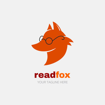 Reading fox vector logo.